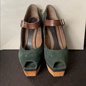 Marni Green Suede Heels VINTAGE
